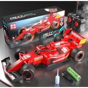 Brinquedo Carro Ferrari F1 Cores Solta Fumaça Controle Remoto
