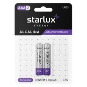 Pilha - Starlux Energy - Alcalina Palito AAA2 - Arcom