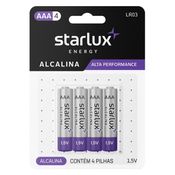 Pilha - Starlux Energy - Alcalina - Palito - AAA4 - Arcom