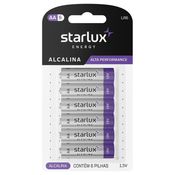 Pilhas Alcalinas - Starlux Energy - AA6 - Arcom