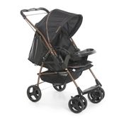 Carrinho de Bebê Galzerano Milano II Reversível Preto Cobre