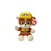 Pelúcia Rubble Ty Beanie Babies Patrulha Canina 20cm Macia, Fofa, Licenciada e Segura Bebê