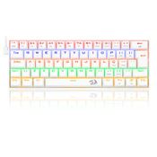 Teclado gamer 60% LAKSHMI Pro RGB Switch Brown K606-R Branco