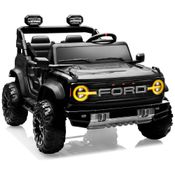 Carro Elétrico Licenciado Ford Bronco Raptor 24V para Crianças Grandes, 2 Lugares com Controle Remoto, Preto 24V, First Ride On