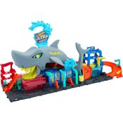 Pista Hot Wheels City Lava Rápido Mega Tubarão Color Reveal Mattel