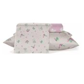 Jogo Cama Solteiro 3 Pcs Algodão Kids Borboletas Teka