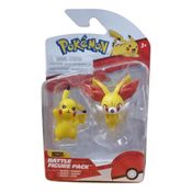 Figuras Pokemon Pikachu e Fennekin Battle Figure Sunny 3422