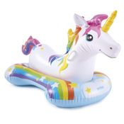 Bóia Bote Inflável Infantil Cavalinho Unicórnio 163 Cm - Intex