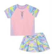 Conjunto Curto Lilica Ripilica Blusa e Short Saia Cacto Rosa