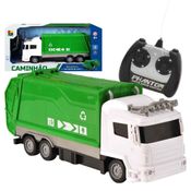 Caminhão Controle Remoto Coletor De Lixo Reciclável, CKS Toys, Carrinho Recarregável 1:16 Com Luzes