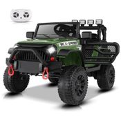 Carrinho Elétrico Infantil Hikole 12V, Veículo para Crianças com Controle Remoto, Bluetooth, Luzes LED e Cinto de Segurança