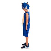 Fantasia Infantil Premium Sonic Original com Máscara