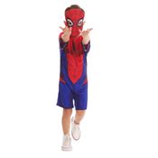 Fantasia Infantil Premium Homem Aranha com Máscara Curta