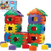 Cubo Formas Geométricas Animais Brinquedo Educativo 52 Peças