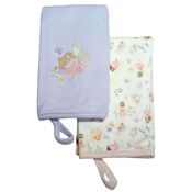 Kit 2 Babinhas Paninho de Boca Bebê Fadas Lilás - Hug