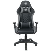 Cadeira Gamer Elite Pro Dazz Preto e cinza reclinável