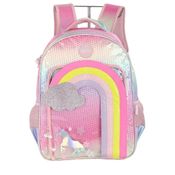 Mochila de Costas Luxcel Up4You ArcoIris Nuvem Rosa