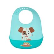 Babador de Silicone Pacific Kouii Cachorro Théo Azul