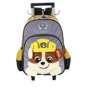 Mochila de Rodinhas Com Alça Luxcel Patrulha Canina Amarelo