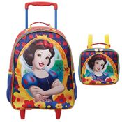 Kit Mochila Lancheira Xeryus Branca De Neve R2 Vermelho