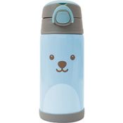 Copo Térmico Parede Dupla Com Canudo Gumy Azul Buba
