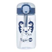 Garrafa Plastica Com Canudo 460ml Tigor BB Little
