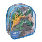 Brinquedo Coleção Mochila Dino 12 Dinossauros Sortidos Animal Planet +3