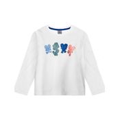Camiseta Manga Longa Tigor T Tigre Baby Happy Branco