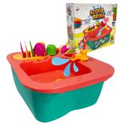 Acqua Brink, Homeplay, Pia De Lavar Louça De Brinquedo Com 22 Acessórios Crianças +3 Anos