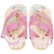 Sandália Chinelo Praia Baby Rosa Girafa Menina Pimpolho
