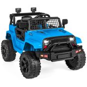 Caminhão Infantil Elétrico 12V da Best Choice Products com Controle Remoto para Pais, Suspensão de Molas, Luzes de LED e Entrada AUX Azul