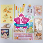 Kit Capivara 12 Itens Select - Papelaria Fofa Criativa