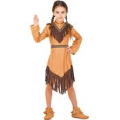 Fantasia Índia Infantil Americana de Luxo com Franja