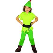Fantasia Peter Pan Infantil de Luxo Completa com Chapéu
