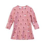 Vestido Manga Comprida Lilica Ripilica Marisol Flores Rosa