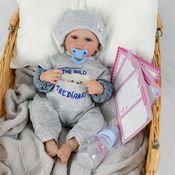 Bebe Reborn Menino - Oliver 45 cm Corpo 100% Vinil