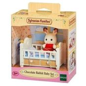 Sylvanian Families Bebe Coelho Chocolate e Cama
