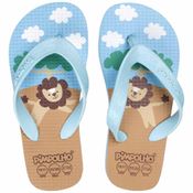 Sandália Praiana Kids Azul Leão Masculino Pimpolho