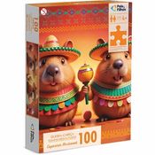 Quebra-Cabeça Divertido Capivaras Mexicanas 100 Peças - Pais & filhos