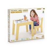 Conjunto de Mesa + Cadeira Infantil Montessori - Junges