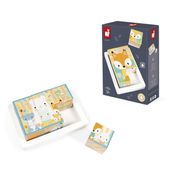 Quebra-cabeça Cubos de Madeira Animais 7 Peças Janod
