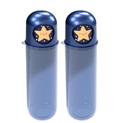 2 Potes Multiuso Estrela Espacial Infantil Estojo Escolar Pasta Escova e Objetos