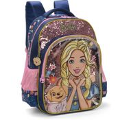 Mochila - Barbie - Azul com Paetê - Luxcel
