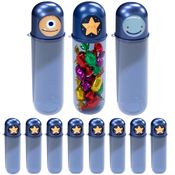 15 Lembrancinhas de Festa Box Multiuso Azul Espacial Tubo p/ Doces Sacola Surpresa