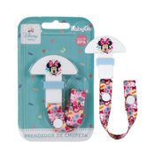 Prendedor de Chupeta Bebê Menina Tamanho PP Disney Minnie Rosa