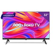 TV Smart AOC Roku 32 Polegadas 32S5045 HD Preta
