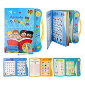 Livro De Atividades Eletrônico Educativo Bilíngue Infantil Leitura Palavras Cores Formas Veiculos