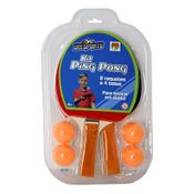 KIT PING PONG 2 RAQUETES E 4 BOLAS - DM BRASIL