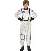 Fantasia Astronauta Nasa Infantil Metalizado de Luxo