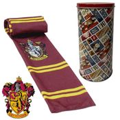 Cachecol Harry Potter Original Zona Criativa - Embalagem Lata - Grifinoria Sonserina Lufalufa Corvinal Hogwarts